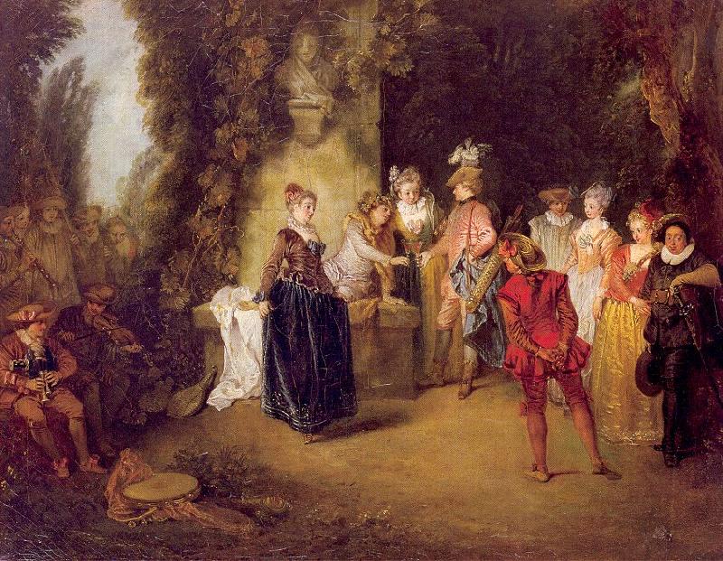 WATTEAU, Antoine The French Theater France oil painting art